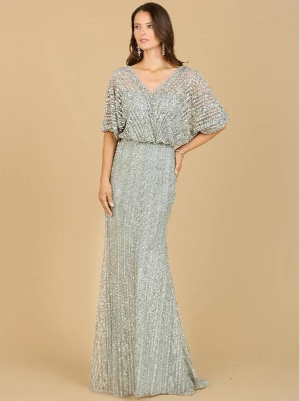 Lara Dresses 29207 Long Cape Sleeve Evening Gown