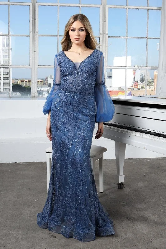 High Couture NR2205 Long Sleeve Formal Evening Dress