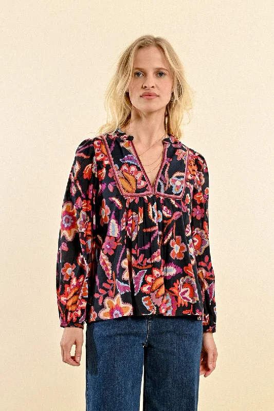 Molly Bracken Floral Print Tunic Style Top