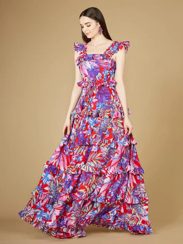 Lara Dresses 29271 Long Sleeveless Print Formal Dress