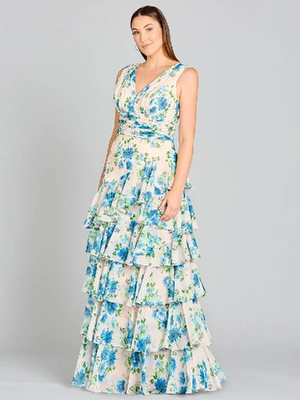 Lara Dresses 29249 Long Sleeveless Print Formal Dress