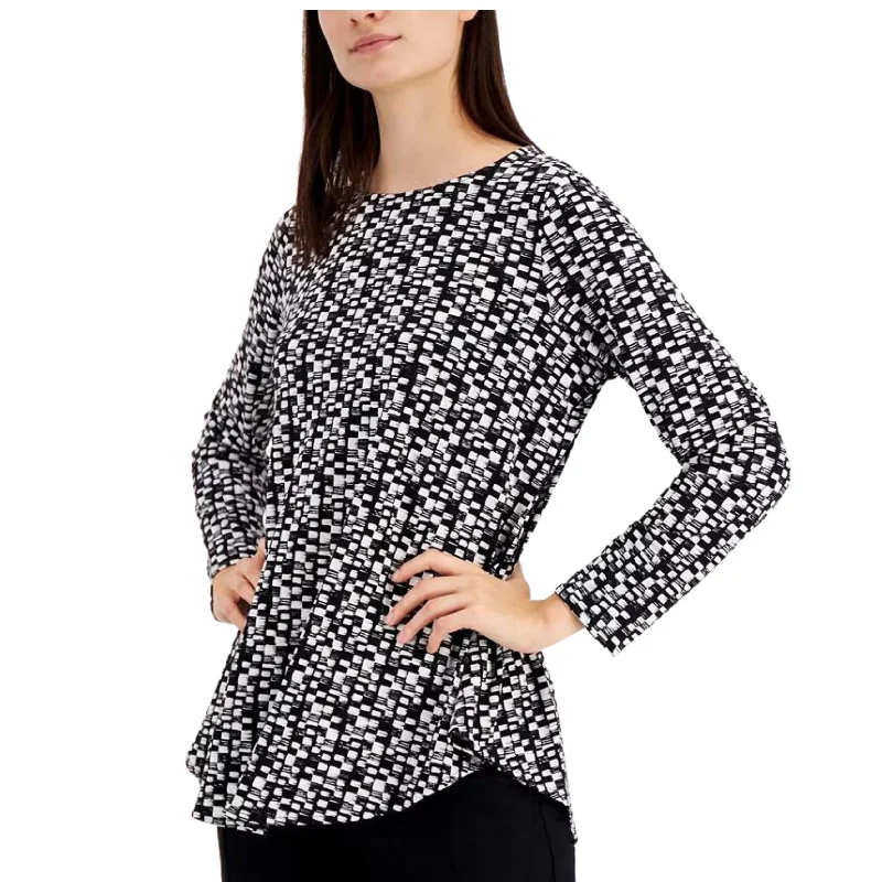 ALFANI - Geometric-Print Tunic