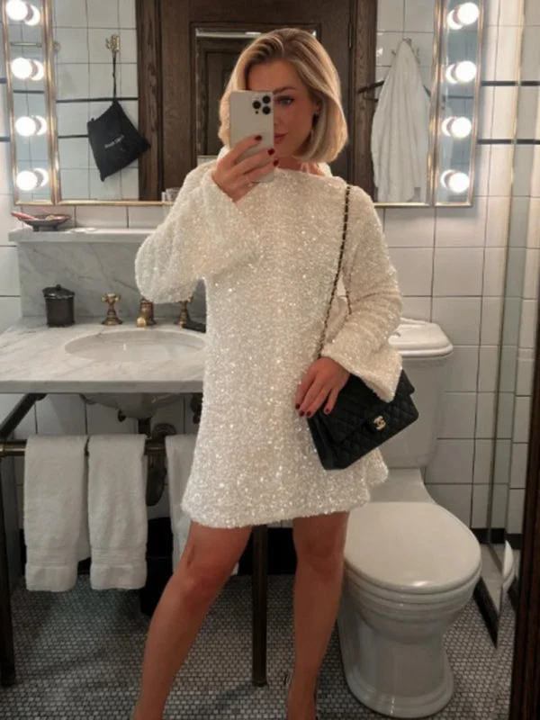 Sequin Tunic Mini Dress for Fashion Shows