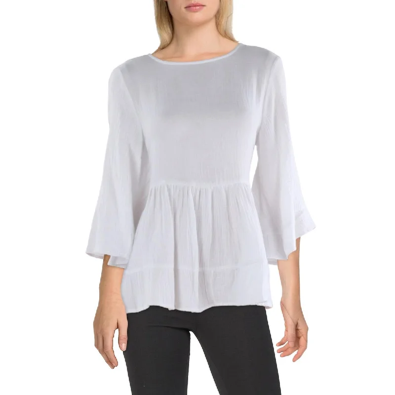 Womens Gauze V-Neck Tunic Top