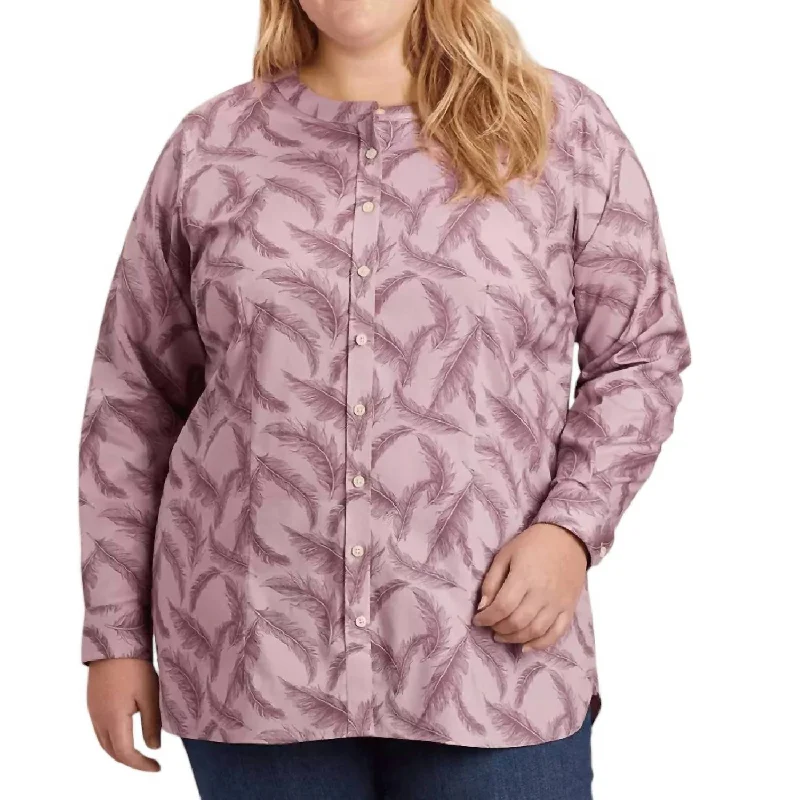 Wrinklefighter Tunic Blouse In Purple