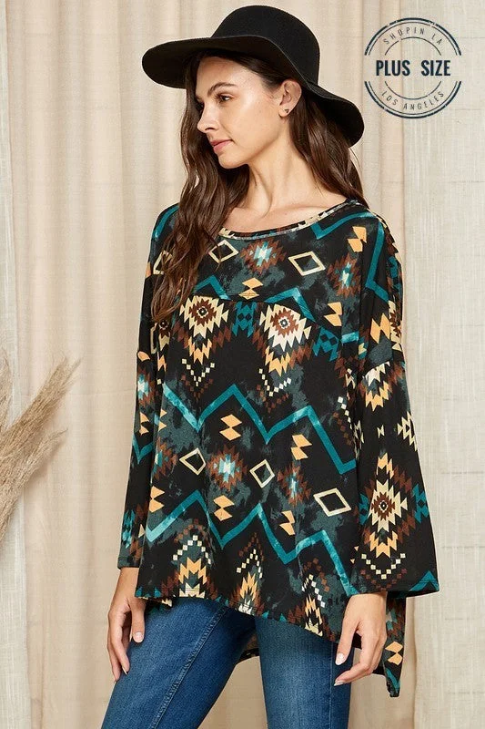 Aztec, Reverse Seam Poncho Tunic