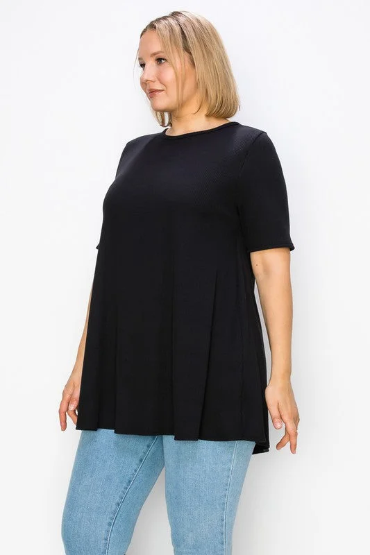 Black Short Sleeve Tunic/Tee