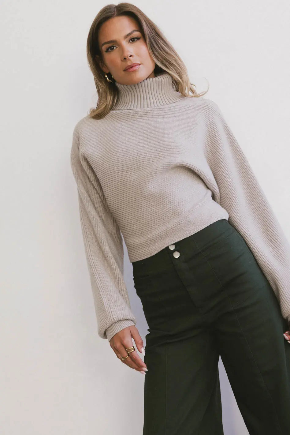 Gracelyn Turtleneck Sweater in Fog