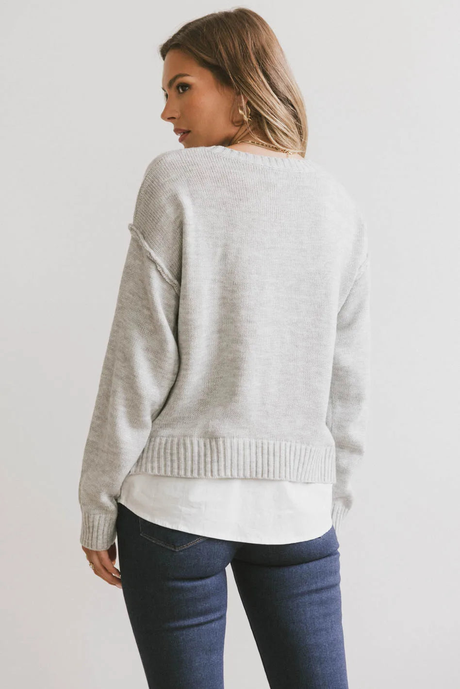 Marcel Knit Sweater in Grey