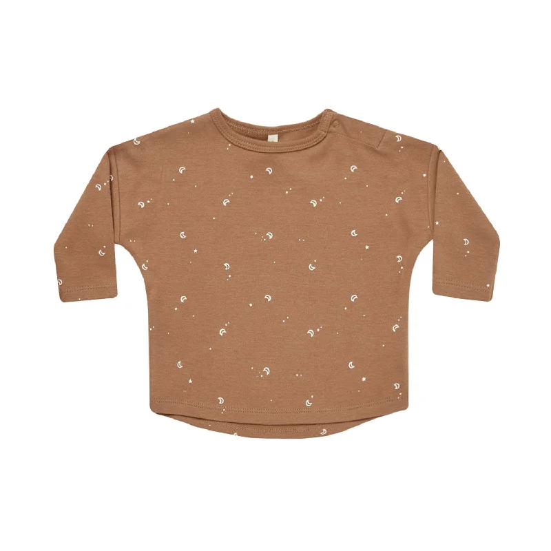 Long Sleeve Tee - Moons - Cinnamon - FINAL SALE