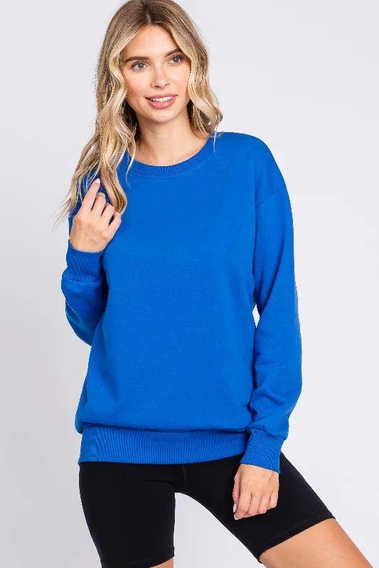 Royal Blue Pullover Sweatshirt