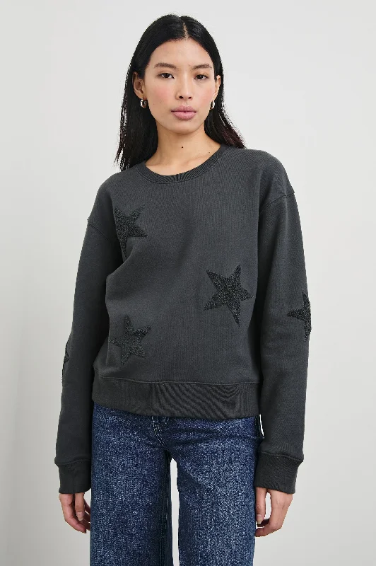 SONIA SWEATSHIRT - WASHED BLACK