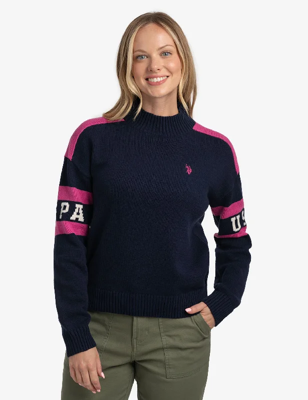 USPA FOOTBALL MOCK NECK SWEATER