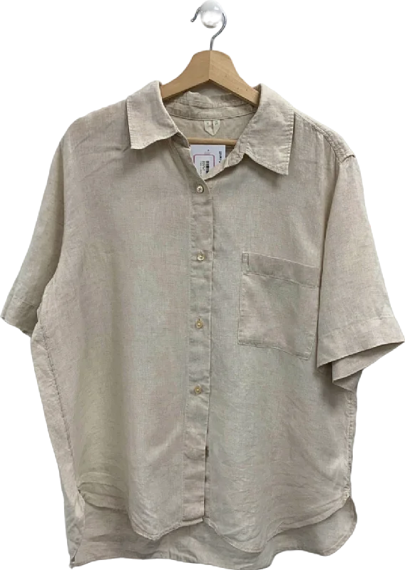 Arket Beige Linen Blend Shirt UK M