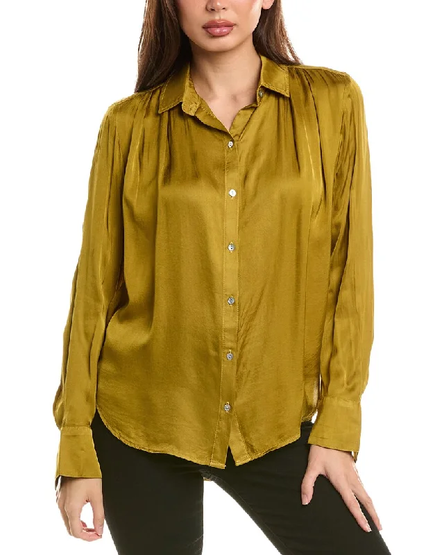 Bella Dahl Pleated Button Down Shirt