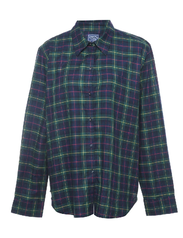 Chaps Green & Navy Shirt - XL