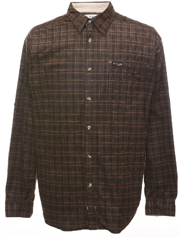 Columbia Checked Brown Shirt - XL