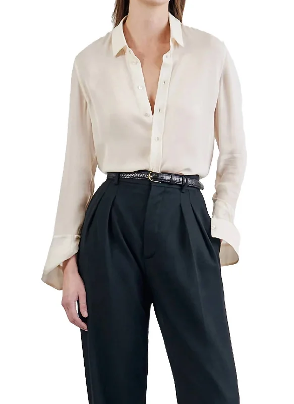 Gaia Slim Shirt In Ivory