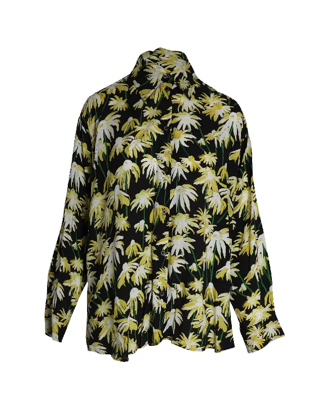 Loewe Daisy-Print Shirt in Floral Print Viscose