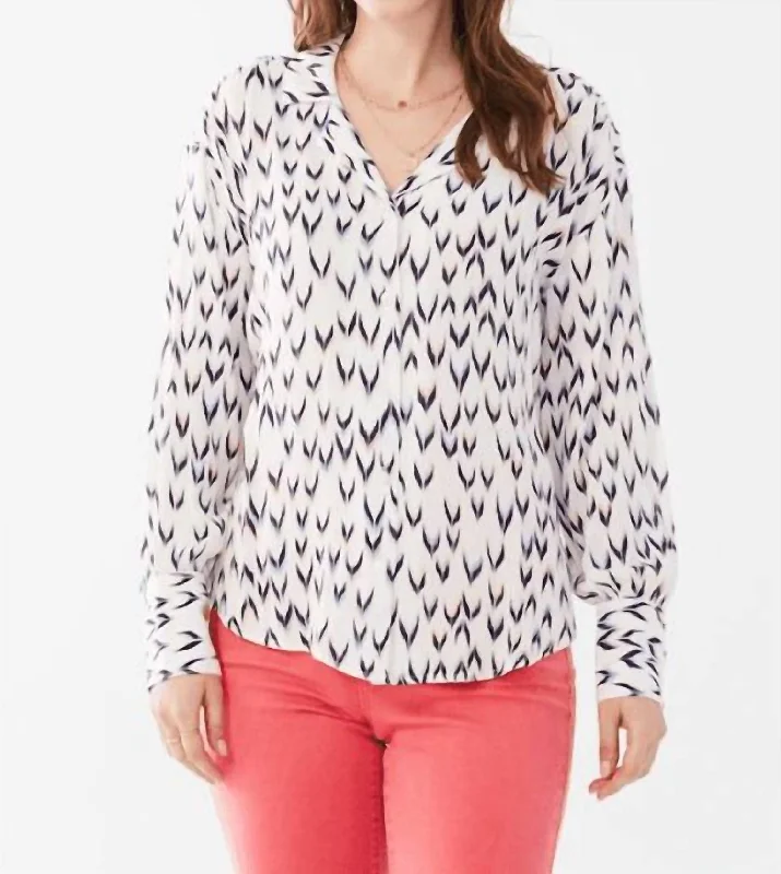 Long Sleeve Shirt In Summer Indi Print