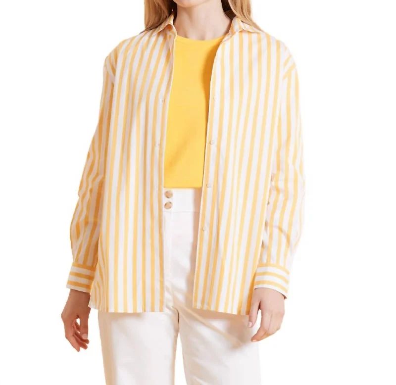 Natalie Stripe Shirt In Yellow