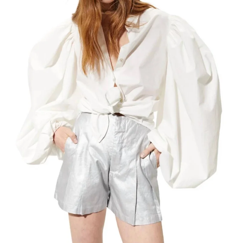 Samba Cotton Poplin Shirt In White