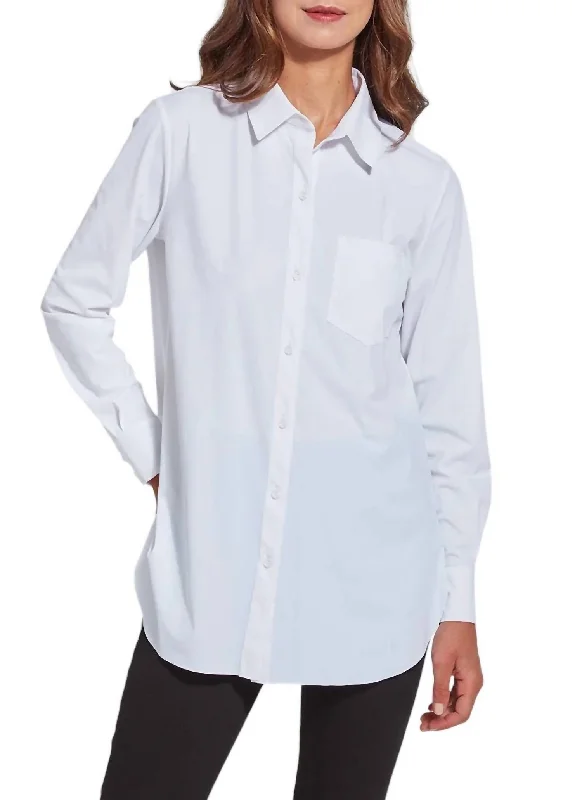 Schiffer Button Down Shirt In White