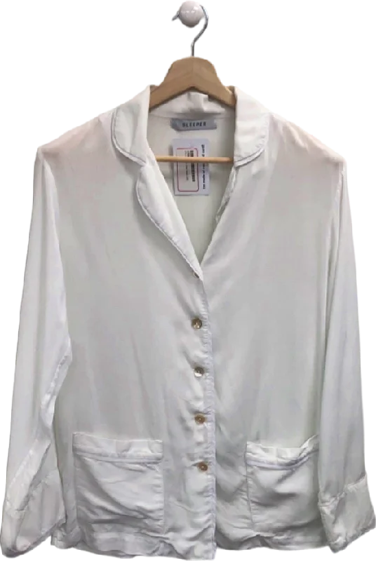 Sleeper White Lounge Shirt UK S