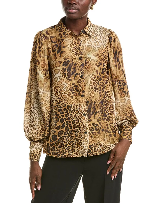 T Tahari Printed Woven Shirt