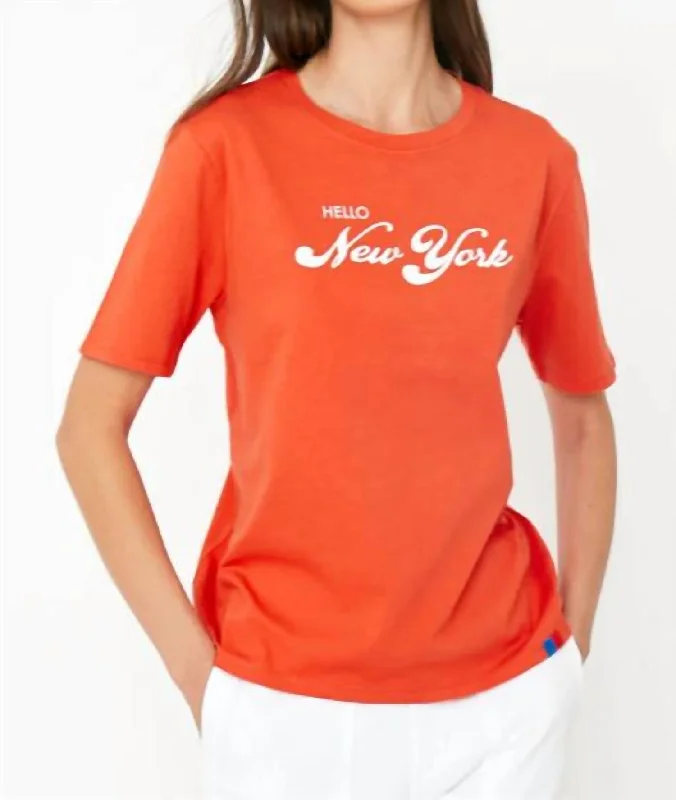 The Modern Hello New York Shirt In Poppy