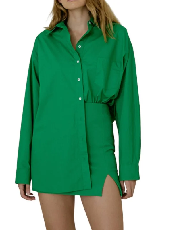 Toni Button Down Shirt In Green