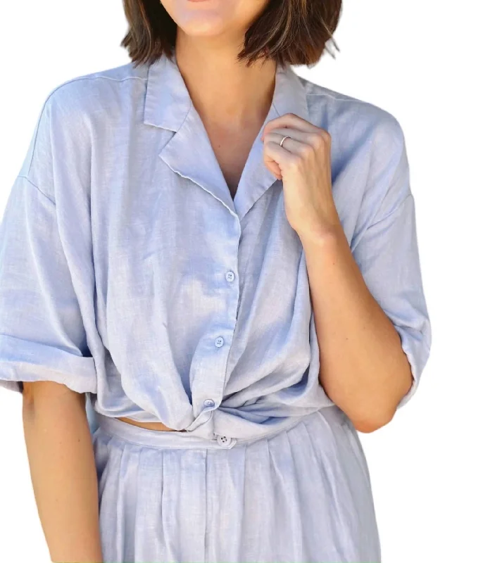 Tula Shirt In Vinca Blue