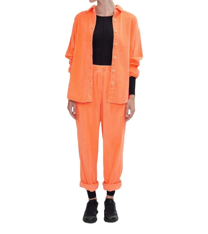 Womens Padow Shirt In Fluorescent Orange