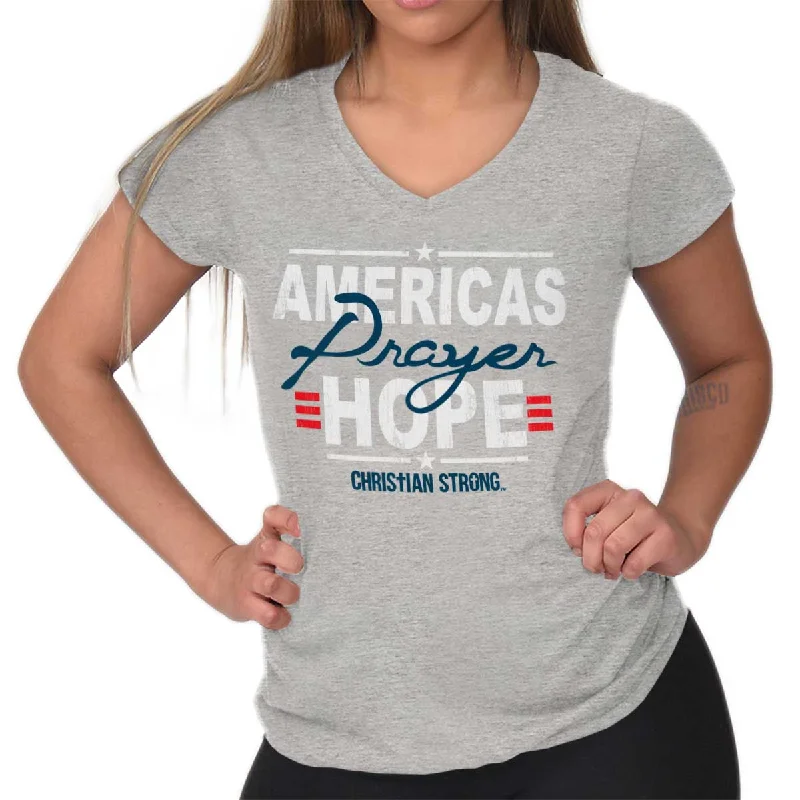 America's hope Junior Fit V-Neck T-Shirt