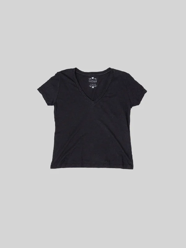 Eliah V-Slub Tee - Black