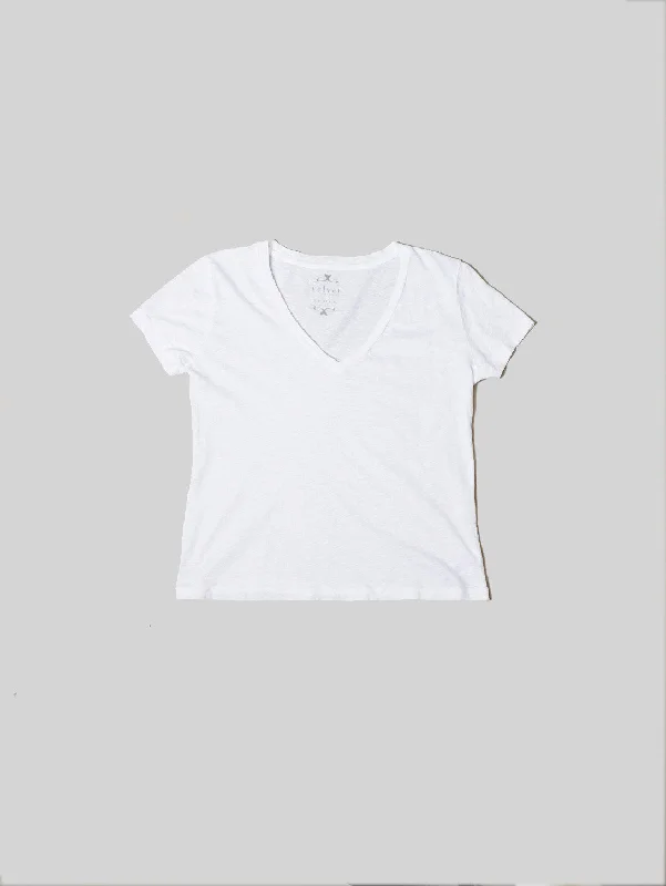 Eliah V-Slub Tee - White