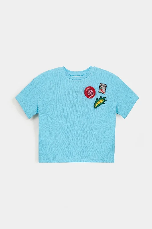 Plain T-Shirt With Patch Details