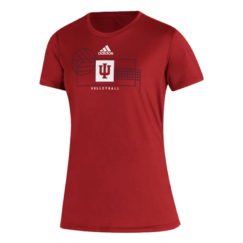 Ladies Indiana Hoosiers Adidas Creator Victory Volleyball T-Shirt