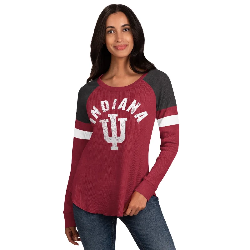 Ladies Indiana Hoosiers Triple Play Long Sleeve