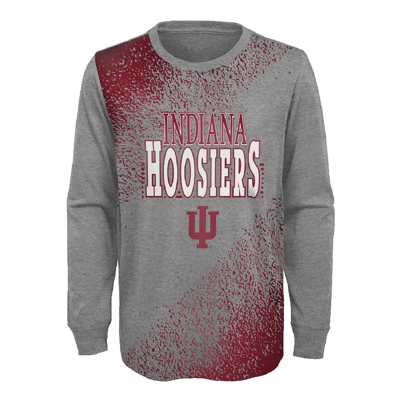 Youth Indiana Hoosiers Half Time Long Sleeve Grey T-Shirt