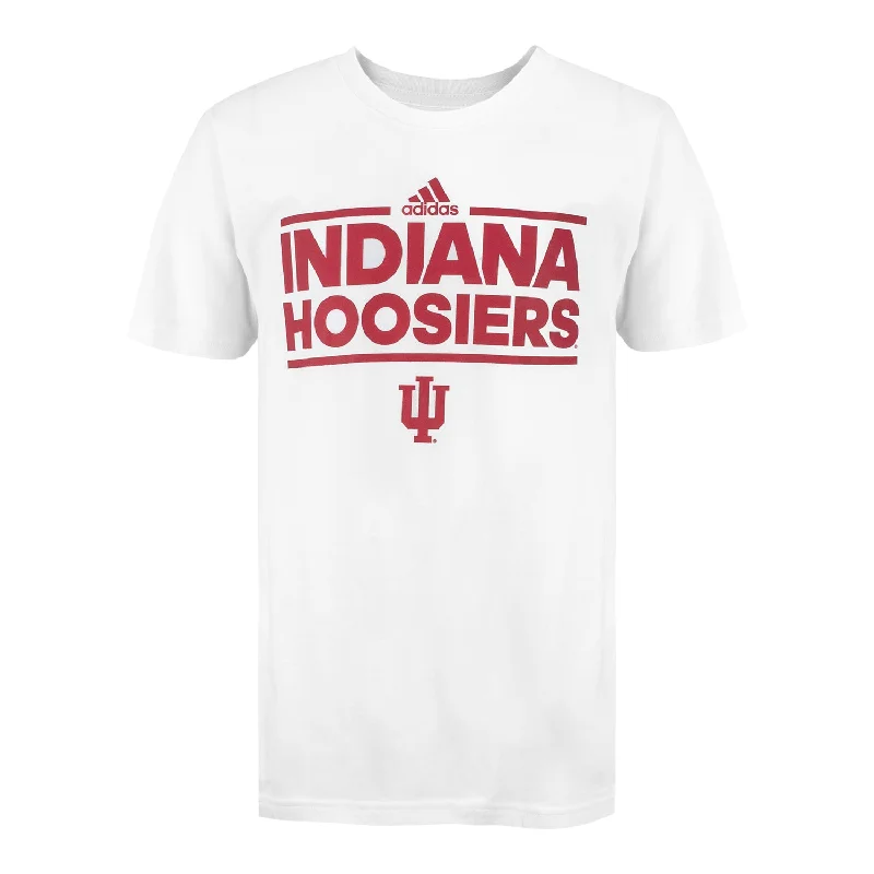 Youth Indiana Hoosiers Adidas Dassler Primary White T-Shirt