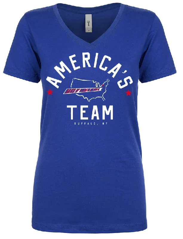 America's Team - Ladies Fitted V neck