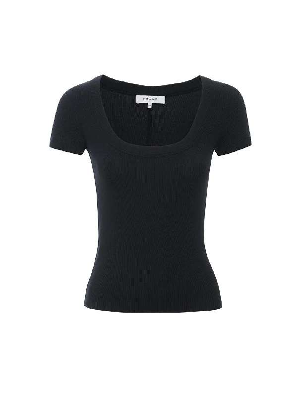 Rib Baby Tee - Black