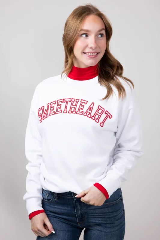 1897 Active Sweetheart Sweatshirt for Women in White | GT062-SWEETHEART-WHITE