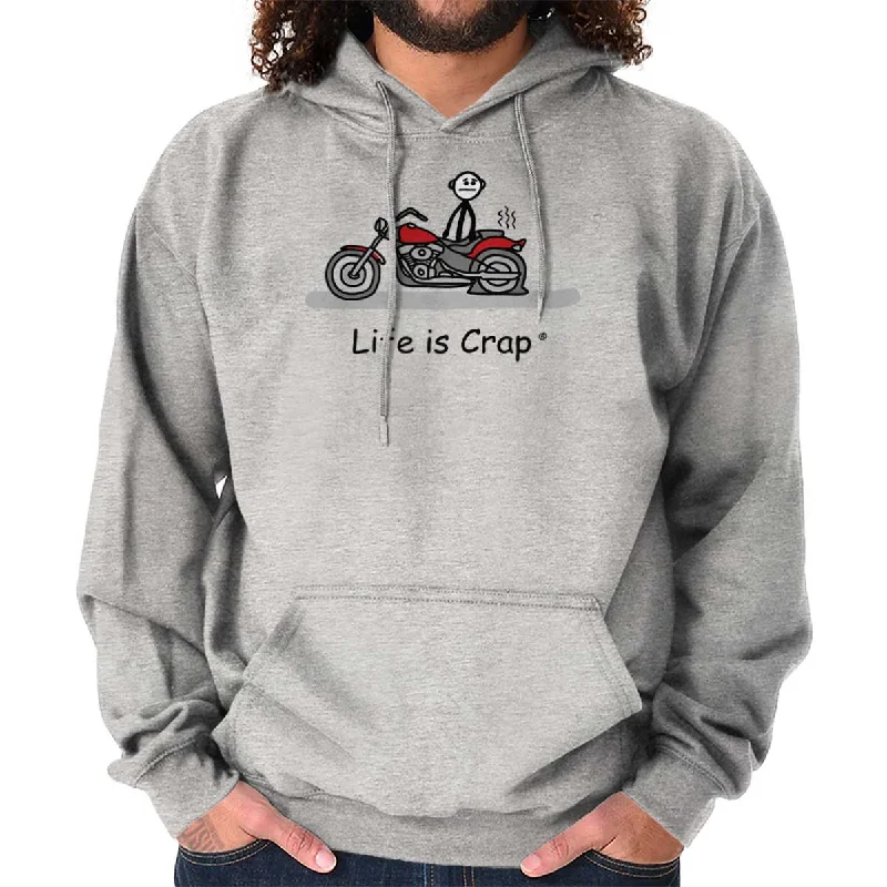 Motorcycle Flat Hoodie