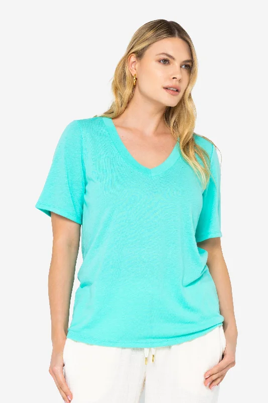 "Miami" V Neck Knit Tee