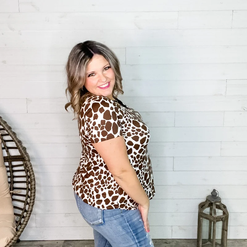 "Paige" Animal Print V Neck