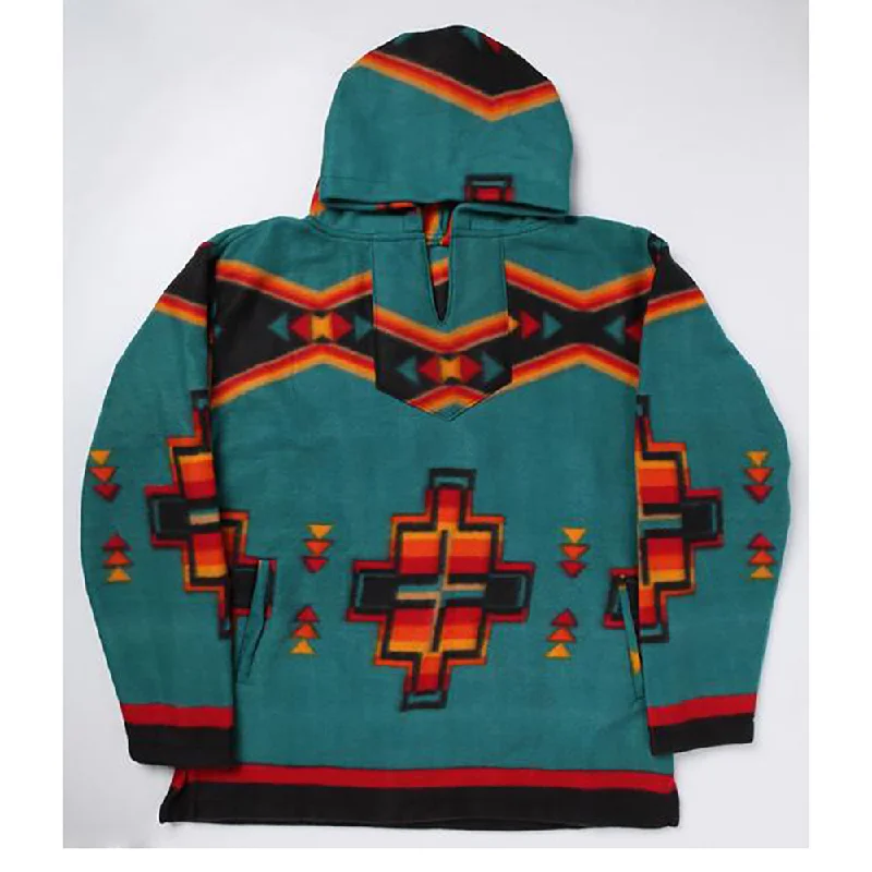 El Paso Teal Unisex Aztec Fleece Pullover Hoodie